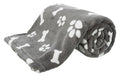 trixie hondendeken kenny fleece bot pootjes grijs
