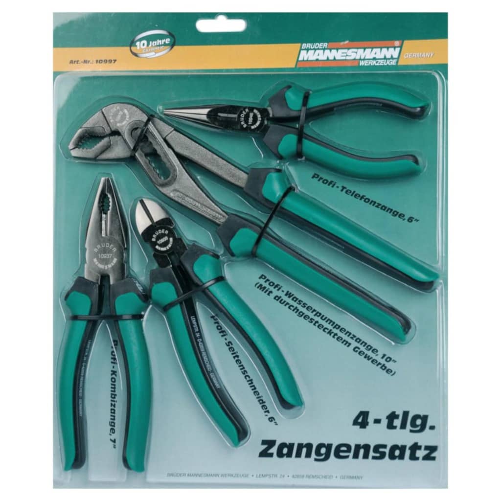 Brüder mannesmann tangenset 4 dlg (hobby) - 10997