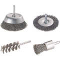 Wolfcraft draadborstel set | ronde schacht | 4-delig | 1 set - 2133000