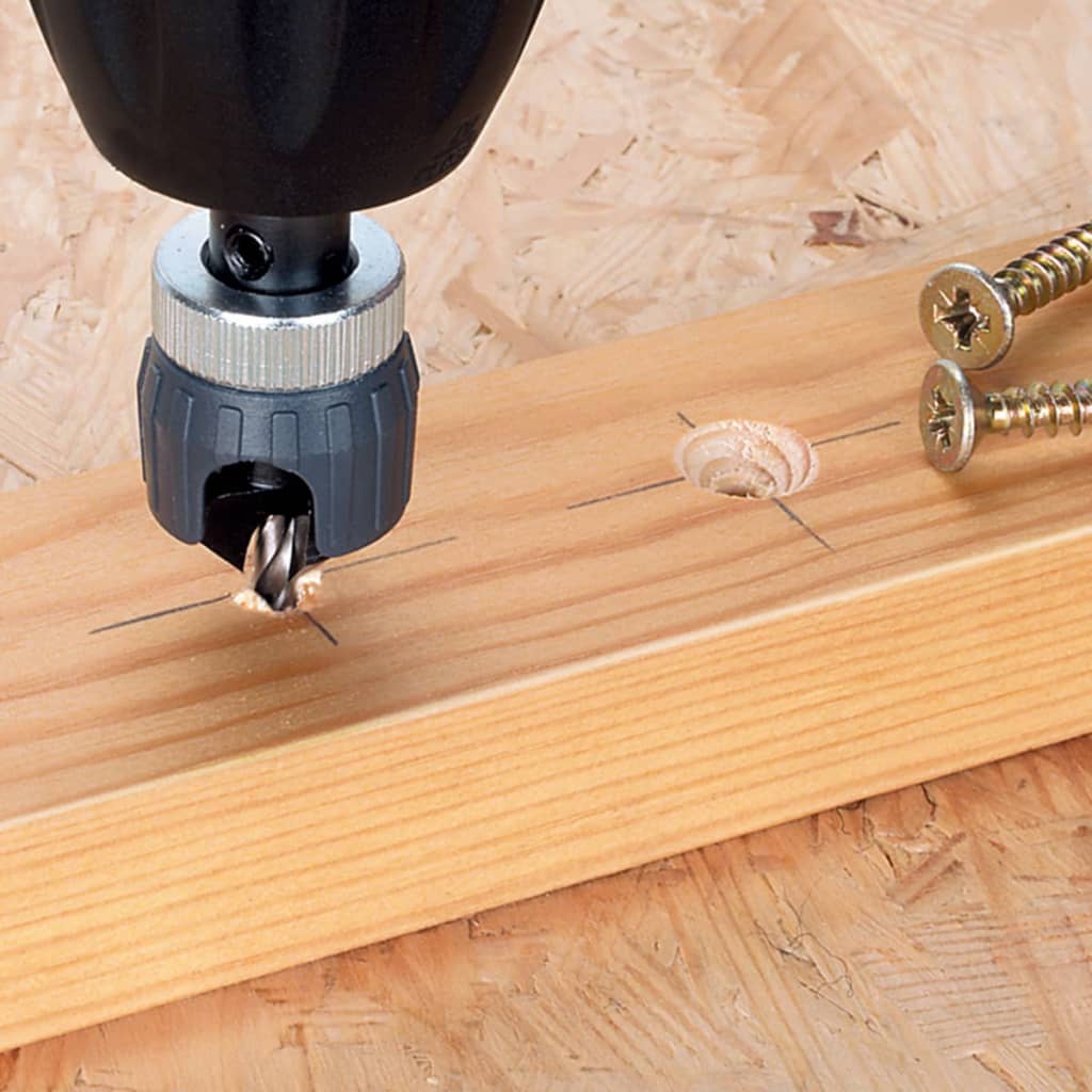 Wolfcraft voorboor | verzinkboor + d-stop | ø3,2-12mm | 1 stuk - 2544000