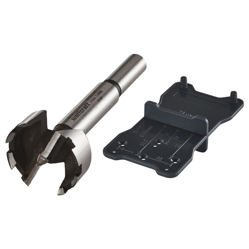 Wolfcraft scharnierboor + markeerhulp | l90 | ø35mm | 1 stuk - 8728000