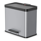 Hailo 0633-220 öko trio plus l pedaalemmer 3x9l zilver zwart