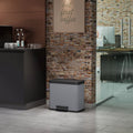 Hailo 0633-220 öko trio plus l pedaalemmer 3x9l zilver zwart