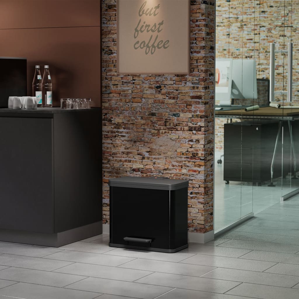 Hailo 0633-260 öko trio plus l pedaalemmer 3x9l zwart
