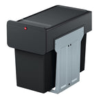 Hailo 0310-300 ecoline design trio l inbouwafvalemmer 3x10l zwart