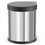 Hailo 3555-101 compact-box m prullenbak 15l zilver zwart