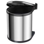 Hailo 3555-101 compact-box m prullenbak 15l zilver zwart