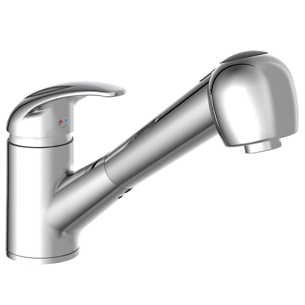 Ngk schutte albatros ééngreepsmeraan keuken met uittrekbare sproeier | lage druk | chroom 33379