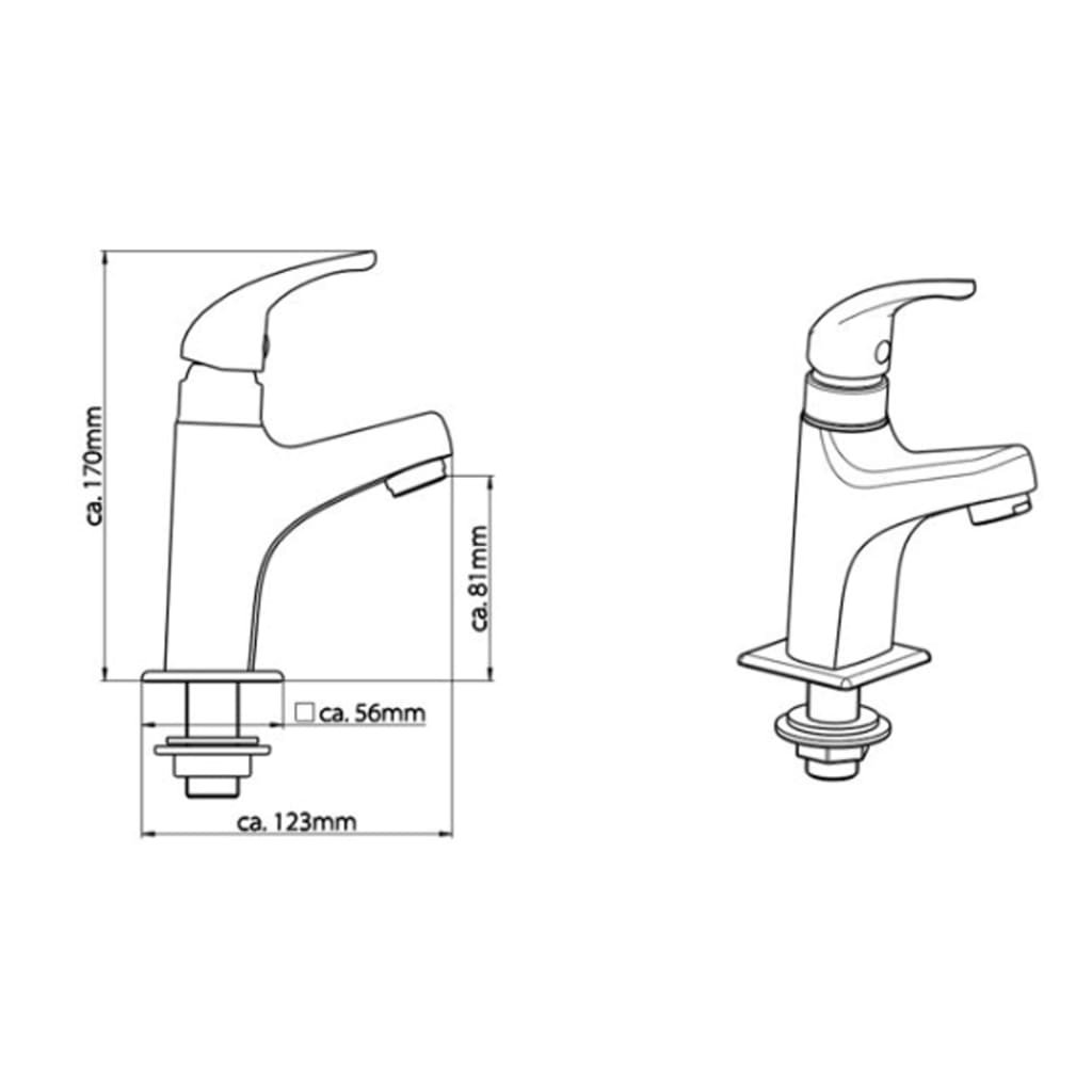 Schutte vico koudwaterkraan wastafel | chroom 37958