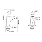 Schutte vico koudwaterkraan wastafel | chroom 37958