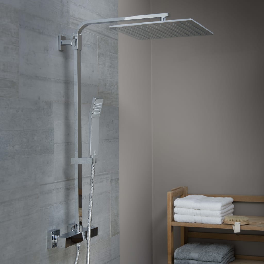 Ngk schutte sumba hoofddouche set met thermostatische meraan | chroom - 60049 60049