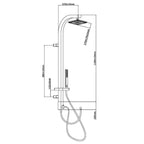 Schutte madagaskar hoofddouche set | zwart-chroom 60060