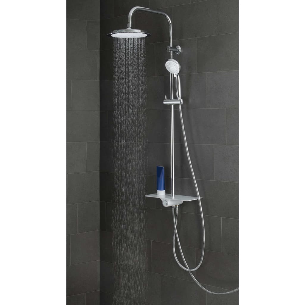 Schutte aquastar hoofddouche set met planchet | chroom-wit 60500