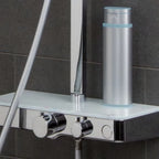 Ngk schutte ocean douchesysteem met thermostatische meraan en glazen planchet | chroom-wit - 60530 60530