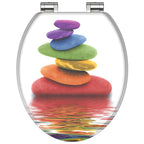 Schutte mdf wc-bril colorful stones met soft-close 80120