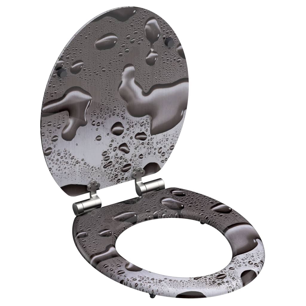 Schutte mdf wc-bril grey steel met soft-close 80123