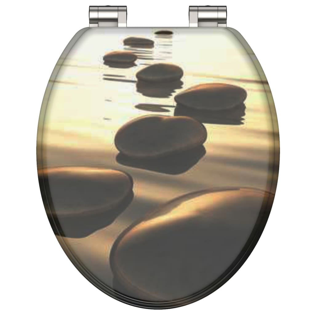 Schutte mdf wc-bril sea stone met soft-close 80127
