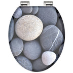 Schutte mdf wc-bril grey stone met soft-close 80130