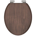 Schutte mdf wc-bril dark wood met soft-close 80193