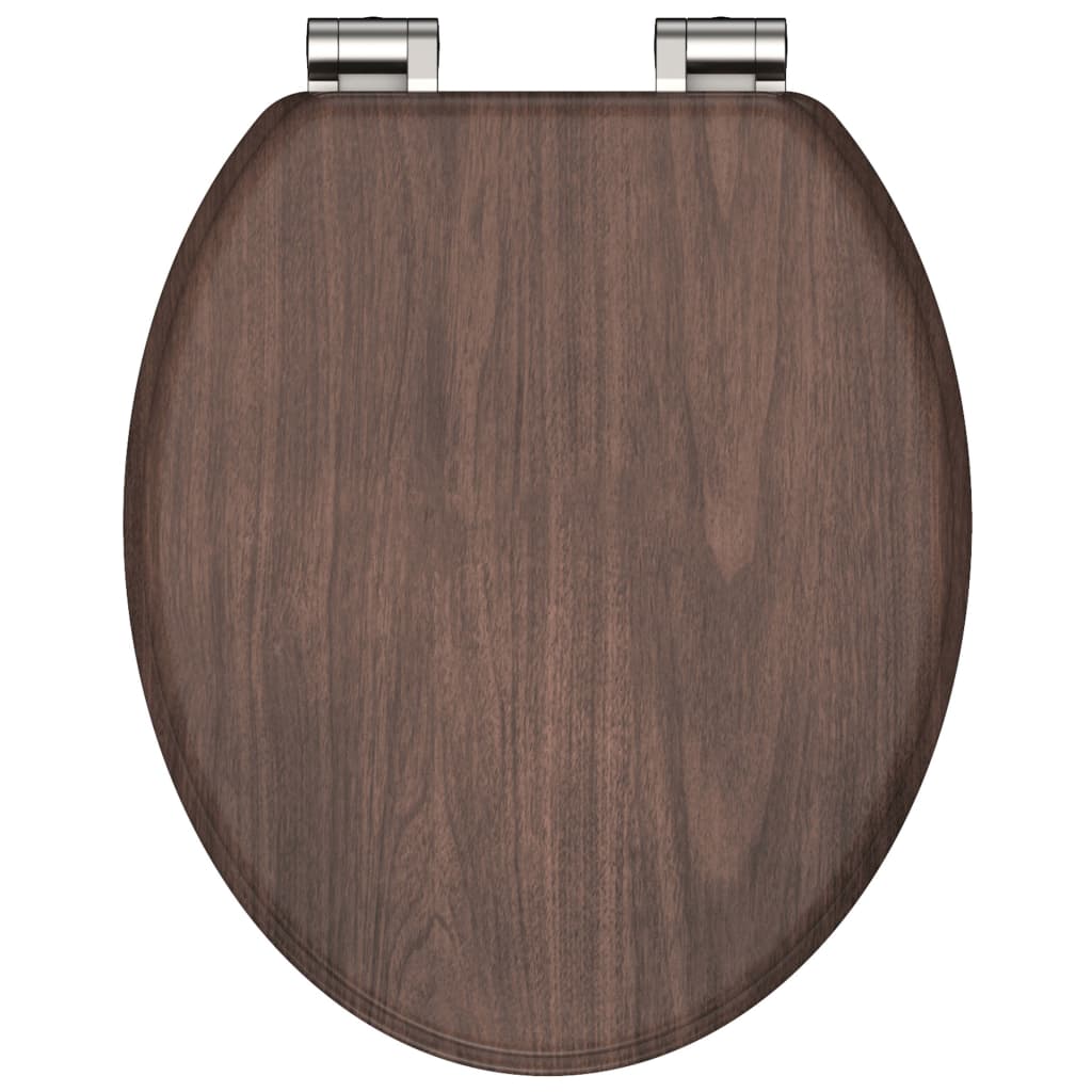 Schutte mdf wc-bril dark wood met soft-close 80193