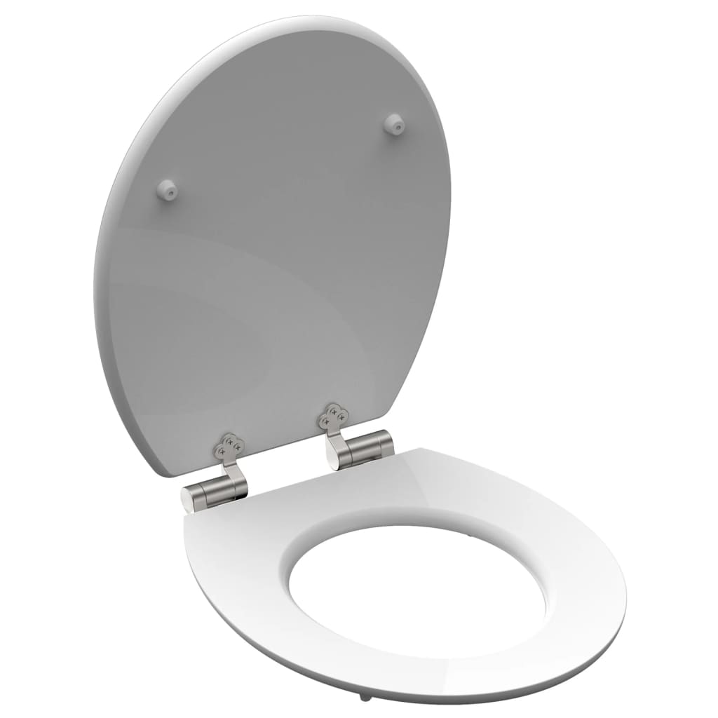 Schutte mdf high gloss wc-bril grey steel met soft-close 80523