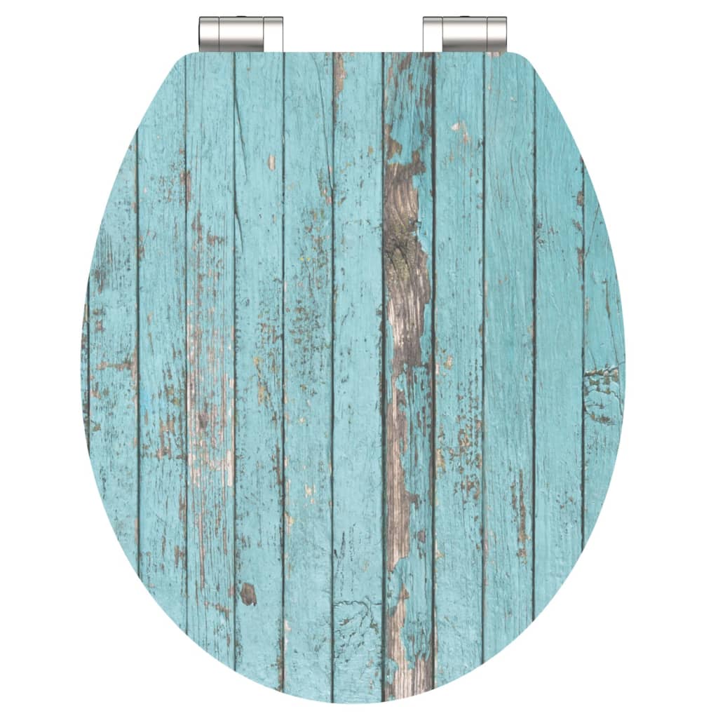Schutte mdf high gloss wc-bril blue wood met soft-close 80536