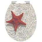 Schutte mdf high gloss wc-bril red starfish met soft-close 80541