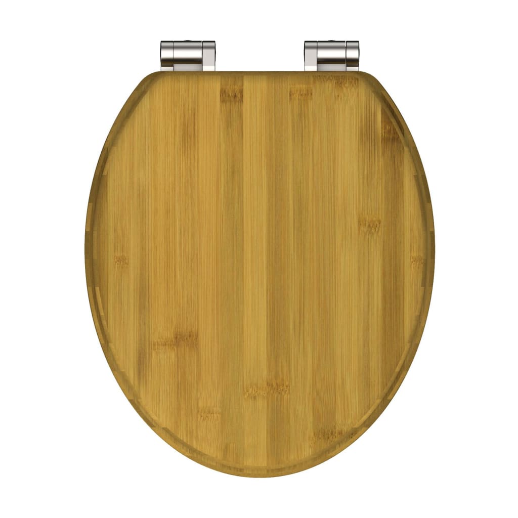 Schutte natural bamboo wc-bril van massief bamboe 81001