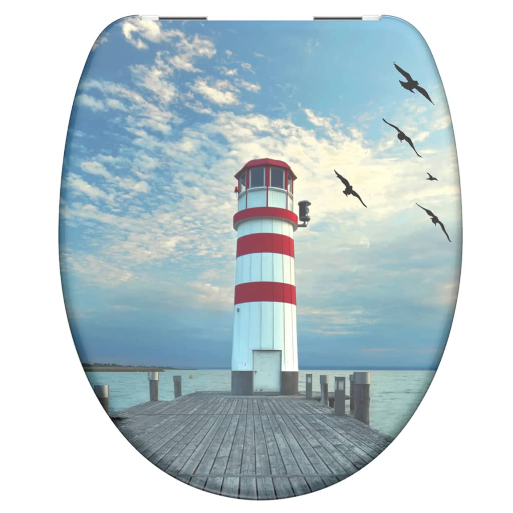 Schutte duroplast wc-bril lighthouse met soft-close 82149