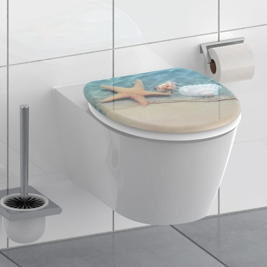 Schutte duroplast wc-bril beach met soft-close 82196