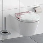 Schutte duroplast wc-bril flowers wood met soft-close 82197