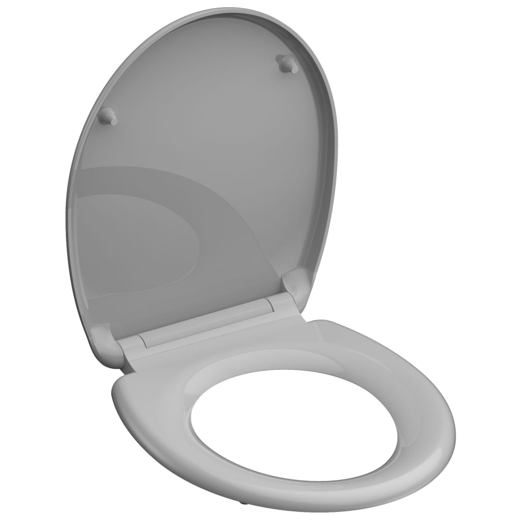 Schutte duroplast wc-bril grey met soft-close en quick-release 82302