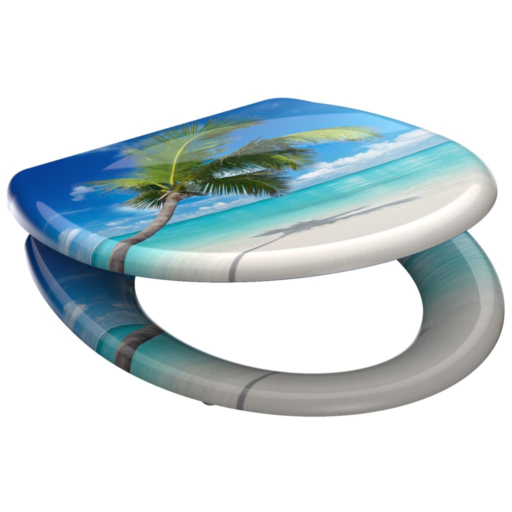 Schutte duroplast wc-bril carribean met soft-close en quick-release 82363