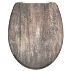 Schutte duroplast wc-bril old wood met soft-close en quick-release 82368