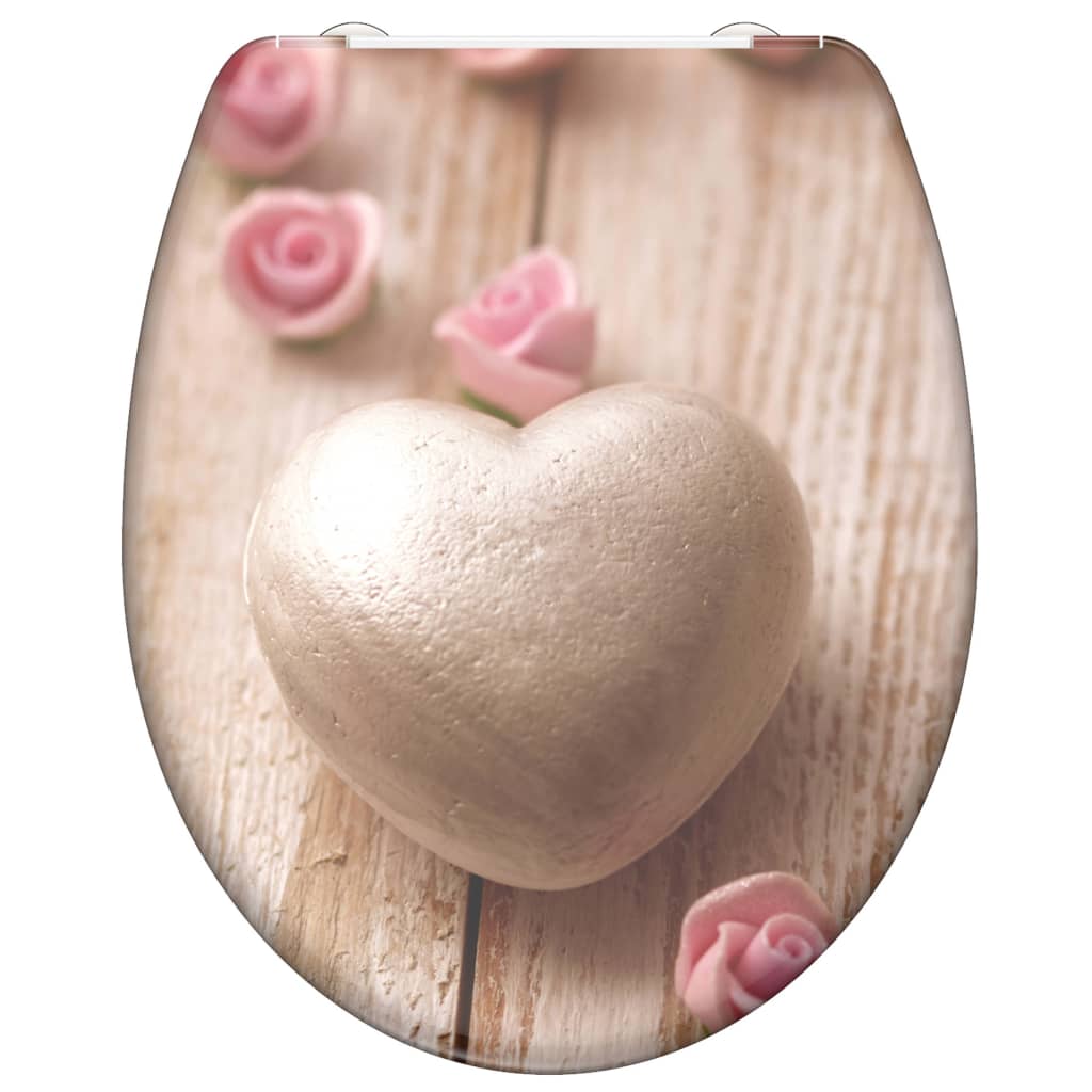 Schutte duroplast wc-bril romantic met soft-close en quick-release 82370