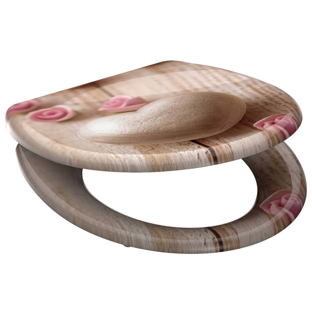 Schutte duroplast wc-bril romantic met soft-close en quick-release 82370