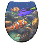 Schutte duroplast wc-bril sea life met soft-close en quick-release 82372