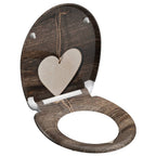 Schutte duroplast wc-bril wood heart met soft-close en quick-release 82377