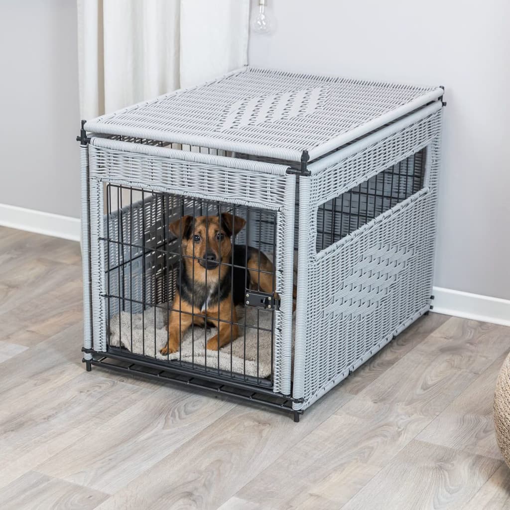 Trixie Trixie homekennel polyrotan lichtgrijs
