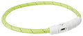 Trixie lichtgevende halsband hond flash usb tpu nylon groen