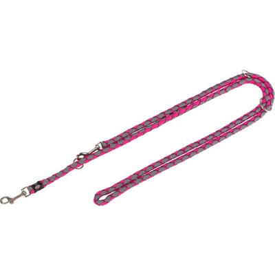Trixie hondenriem cavo verstelbaar fuchsia grijs