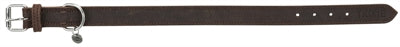 Trixie halsband hond rustic vetleer donkerbruin