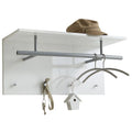 Fmd fmd wandkapstok 72x29,3x34,5 cm hoogglans wit