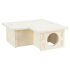 Trixie knaagdierenhuis 3 kamers 30x12x30 cm hout