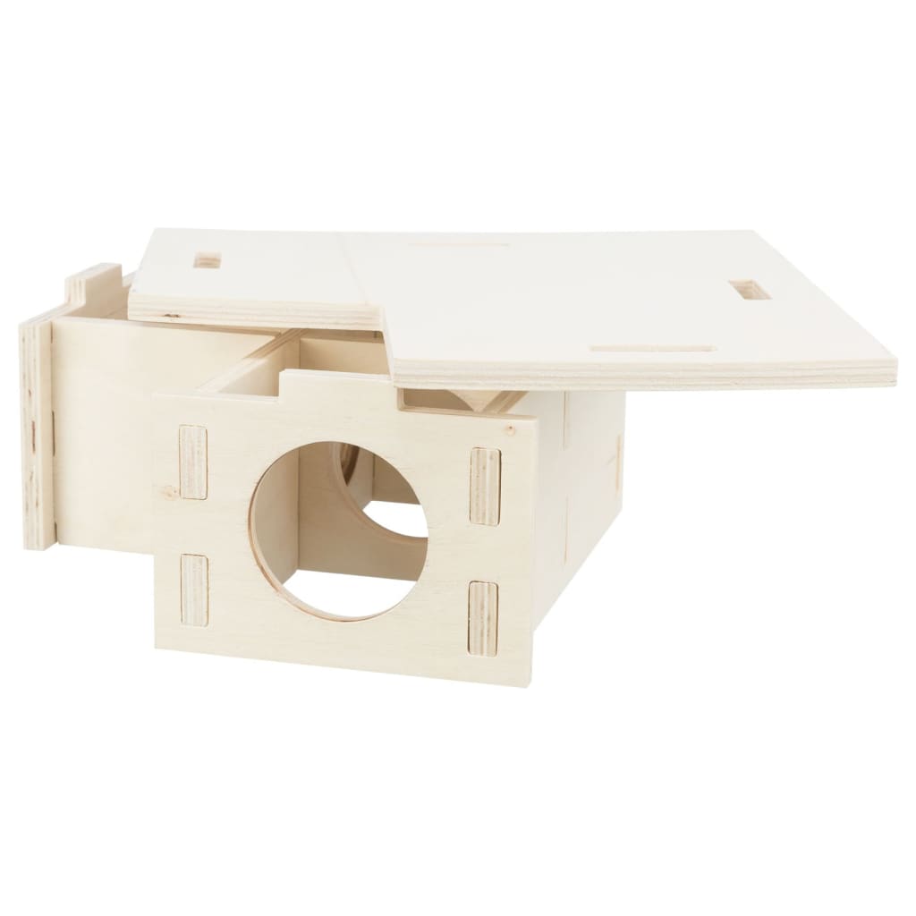 Trixie knaagdierenhuis 3 kamers 30x12x30 cm hout