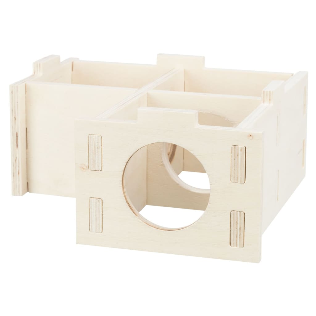 Trixie knaagdierenhuis 3 kamers 30x12x30 cm hout