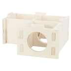 Trixie knaagdierenhuis 3 kamers 30x12x30 cm hout