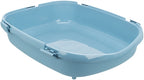 trixie kattenbak primo xxl top met kap blauw wit