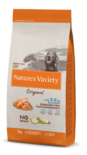 natures variety original adult medium maxi salmon no grain
