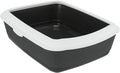 trixie kattenbak classic antraciet wit